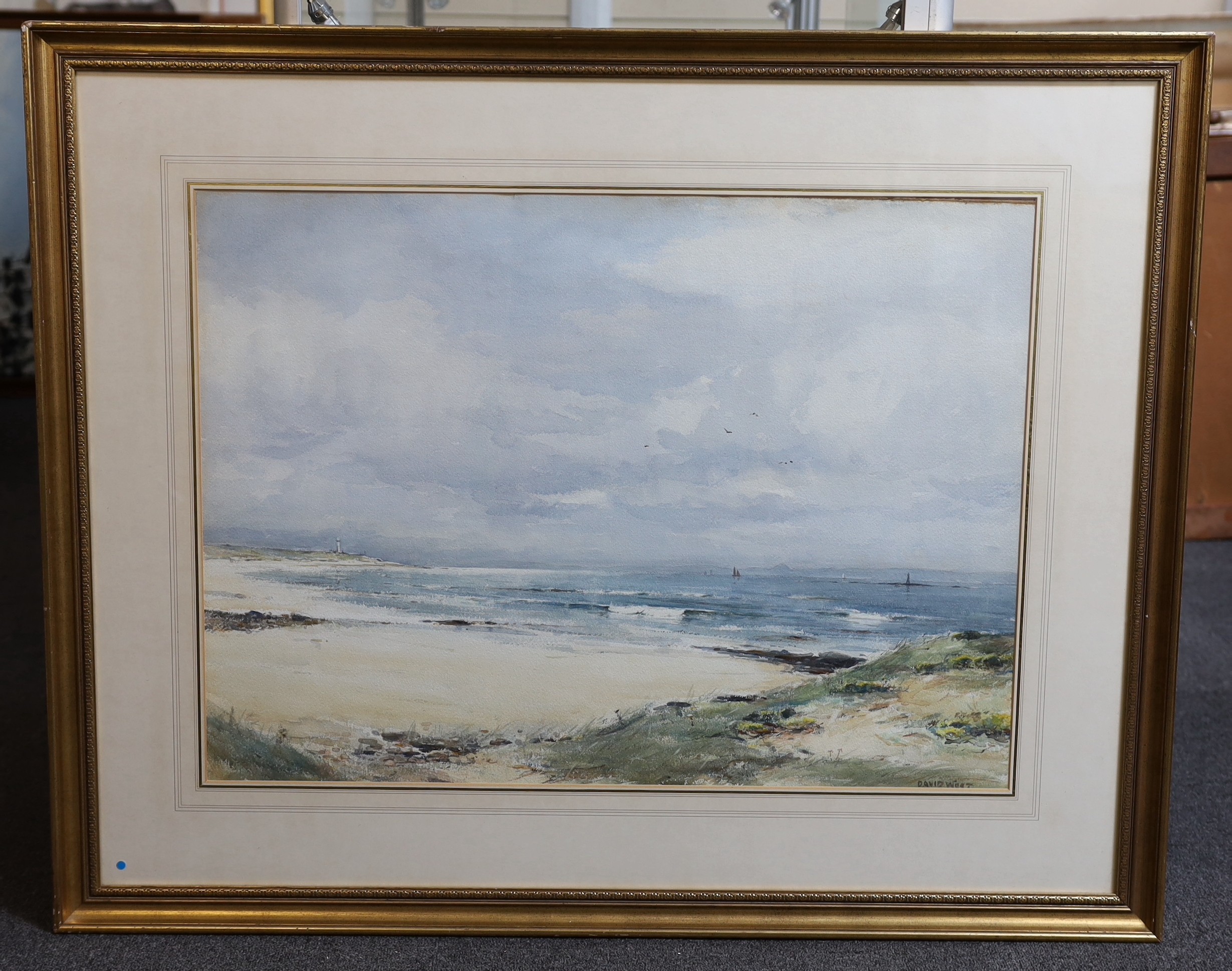 David West RSW (1868-1936), 'Across the Moray Firth', watercolour, 54 x 74cm